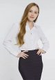 Women's Formal Work Wear White Simple Shirt