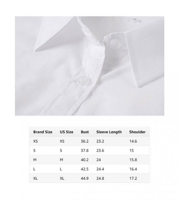 Women's Formal Work Wear White Simple Shirt