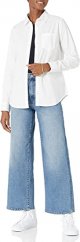 Women's Classic-Fit Long-Sleeve Button-Down Poplin Shirt