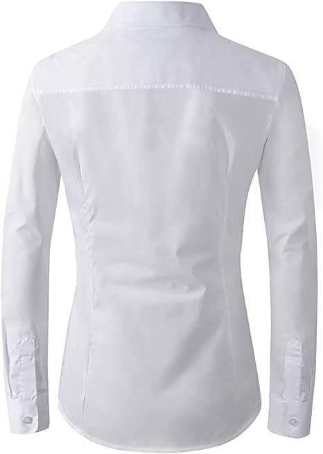 Women's Formal Work Wear White Simple Shirt